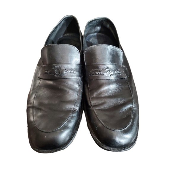 Vintage Other - Vintage Barrets 1890 Black Leather Loafers, Size 8